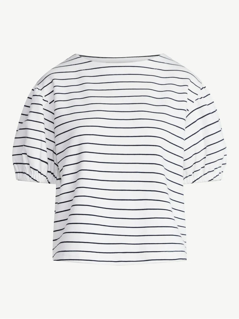 Free Assembly Women's Puff Sleeve Tee, Sizes XS-XXL | Walmart (US)