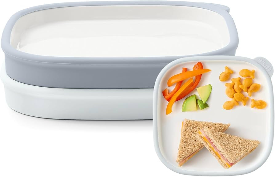 Ello Clean Start Toddler Everything Plate 2 Pack | BPA-Free Ceramic Plates with Silicone Sleeve f... | Amazon (US)