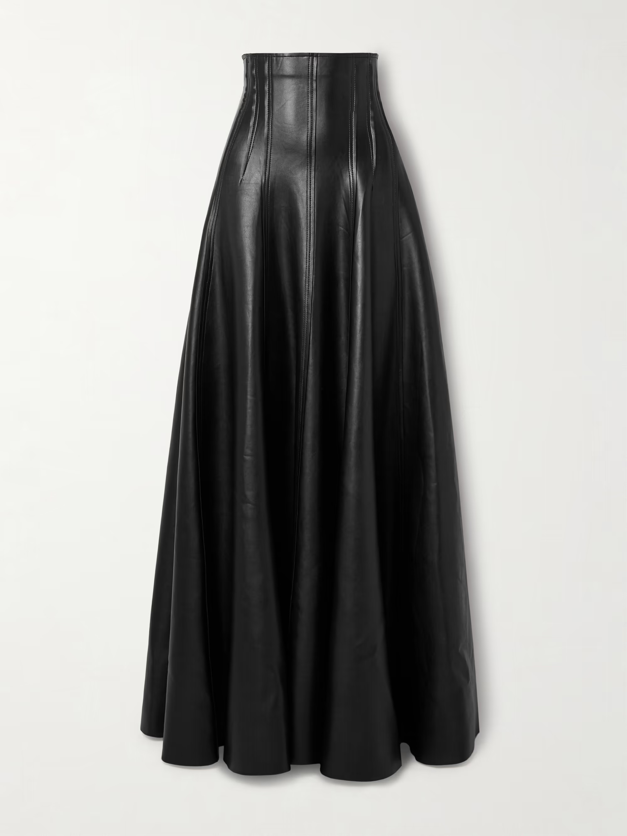 Grace pleated faux leather maxi skirt | NET-A-PORTER (US)