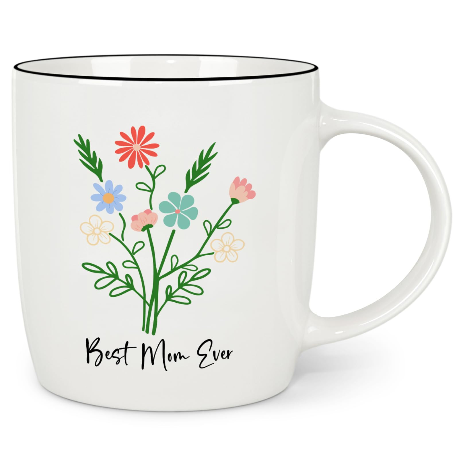 Cabtnca Mom Gifts, Birthday Mothers Day Christmas Gifts for Mom, Best Mom Ever Coffee Mug from Da... | Amazon (US)