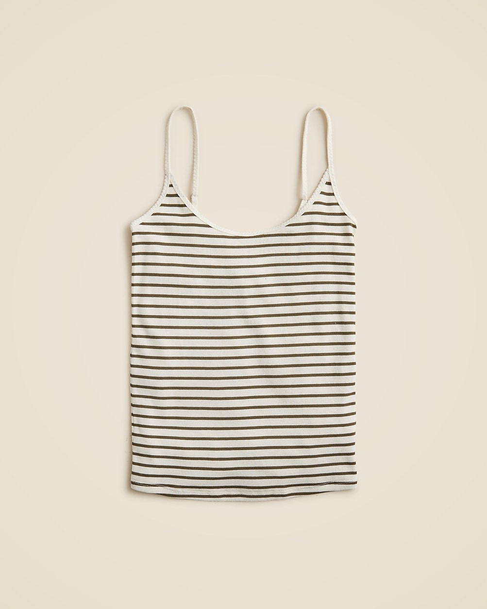 Fine rib camisole in stripe | J. Crew US