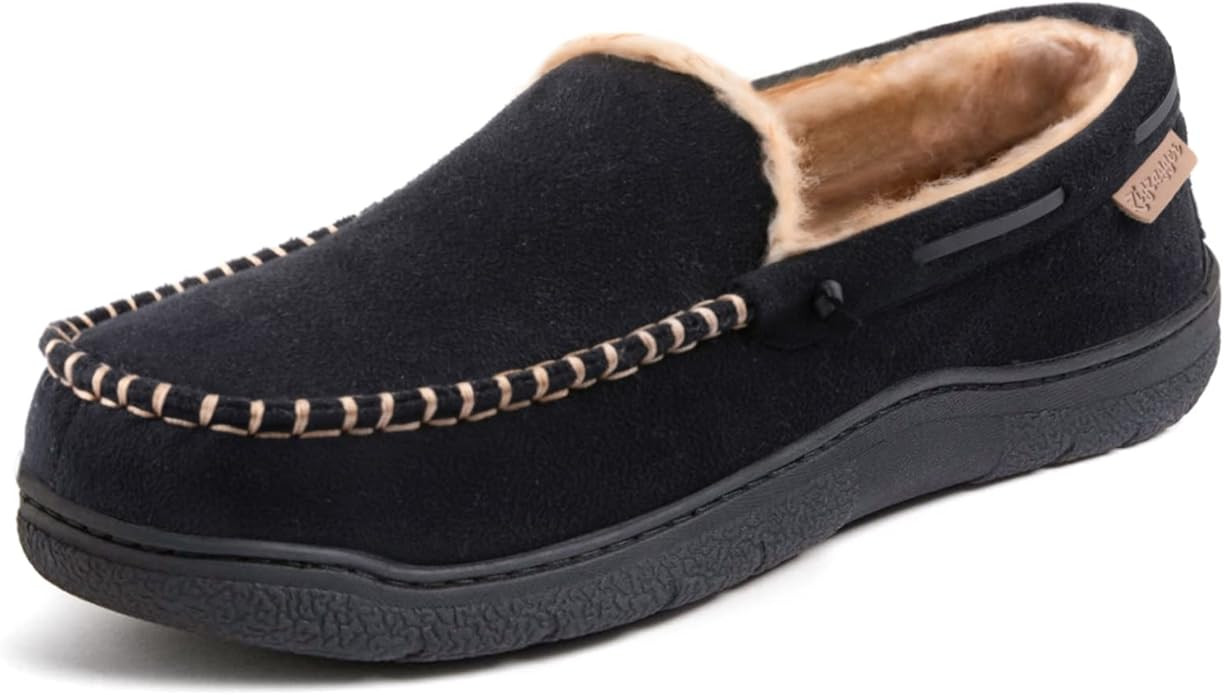 Zigzagger Men's Moccasin Slippers Memory Foam House Shoes, Indoor and Outdoor Warm Loafer Slipper... | Amazon (US)
