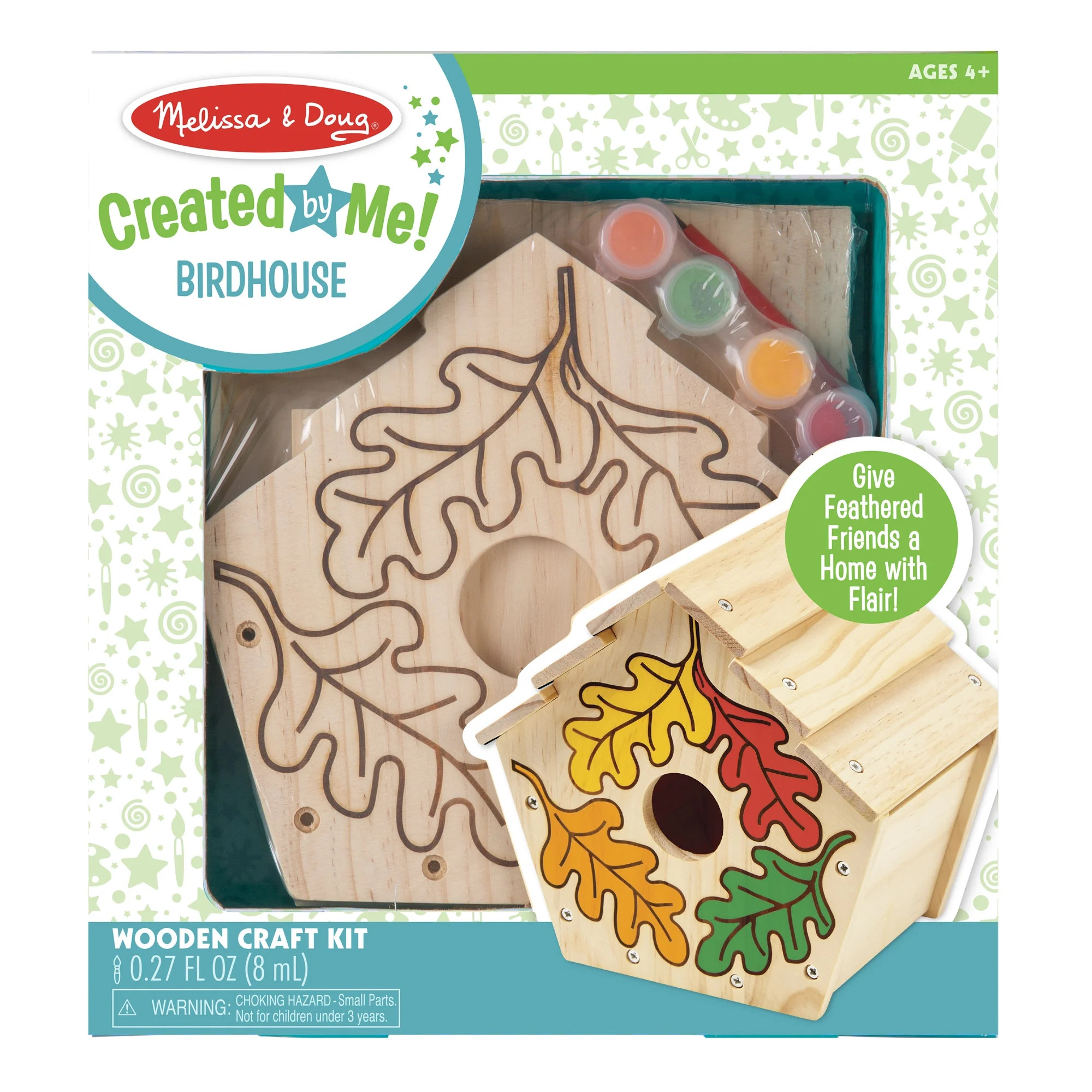 Melissa & Doug Created by Me! Birdhouse Build-Your-Own Wooden Craft Kit | Walmart (US)