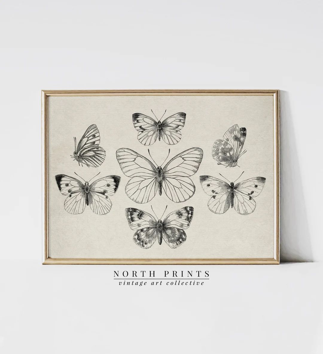 Girls Country Nursery PRINTABLE Art | Vintage Butterfly Illustration Sketch | Neutral DIGITAL Art... | Etsy (US)