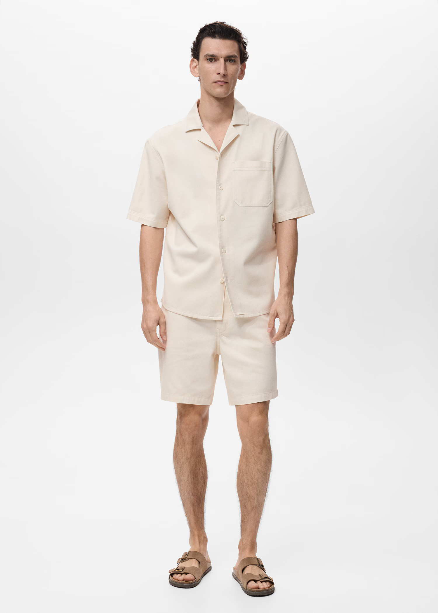 Cotton lyocell shirt with pocket - Men | MANGO USA | Mango (US/MX/AU)