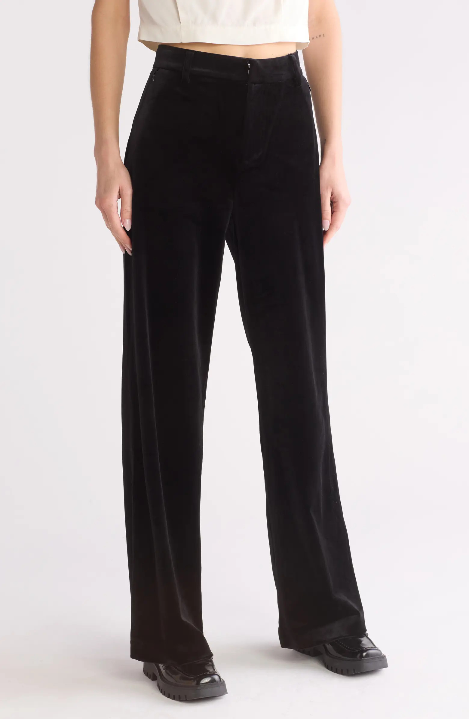 Velvet Wide Leg Trousers | Nordstrom Rack