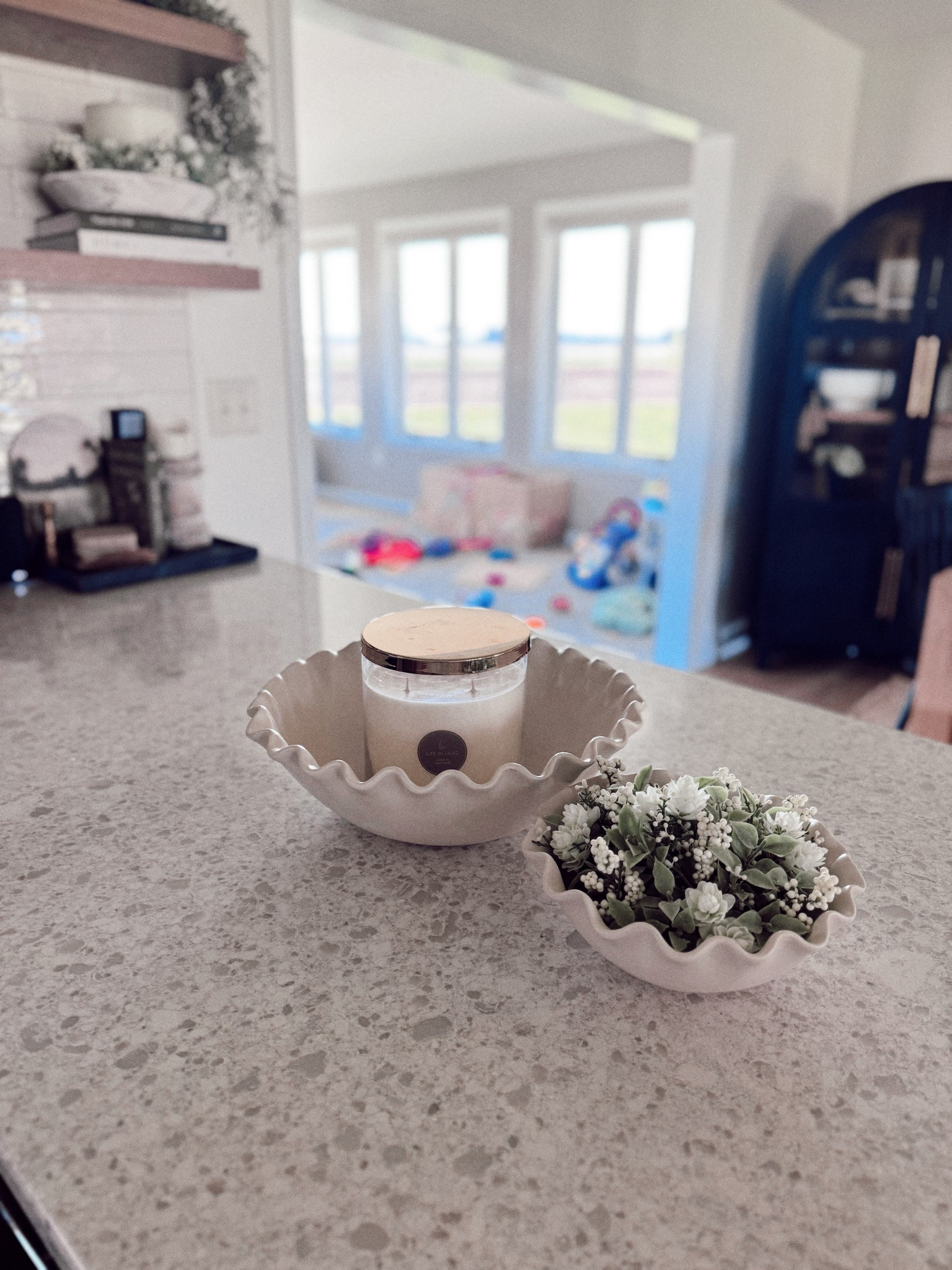 A little moment I’m loving 🕯️ These McGee & Co ruffle-edge bowls are so versatile — perfect for layering candles, florals, or seasonal fillers.

I styled mine on the kitchen counter with a cozy candle and a pop of greenery. 

#LTKhome #McGeeAndCo #kitchendecor #countertopstyling #neutralhome #LTKstyling #shelfie #homedetails #vignettedecor #rufflebowl #LTKfinds