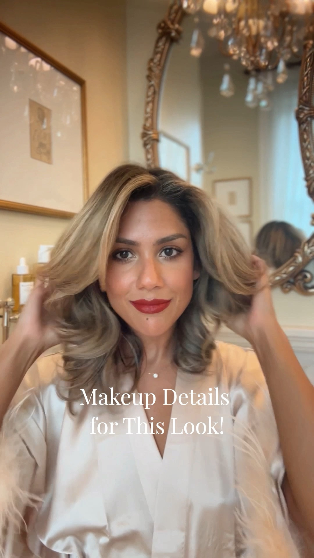 Make-up details for this look, for the girlies who have been asking! 😘

Shades I use:
Concealer: Kosas, Fantasy
Brightening Powder: Laura Mercier, 1
Eye Shadow: Rustic (as eyeliner, top and bottom lids)
Eye Shadow: Fairy (inner corner only)
Contour: Spritz
Blush 1: Chanel, Warm Pink
Blush 2: Saie, Spicy
Lipliner: The rose brown lipliner in the Twenty lip kit only. I didn’t use the liquid lipstick here. 
Lipstick: Gucci, Myra Crimson

#LTKOver40 #LTKBeauty