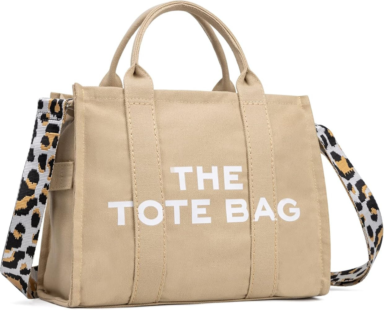 Canvas Tote Bags for Women Travel Tote Handbag Shoulder Bag with Zipper Crossbody Purse for Offic... | Amazon (US)