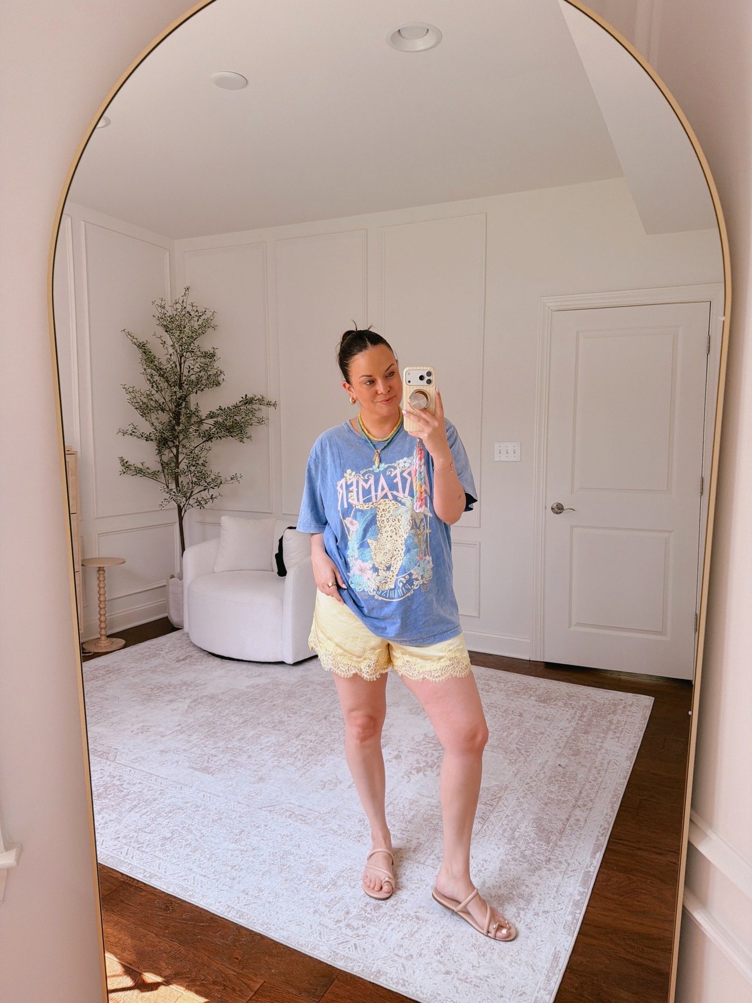 Wearing a large in the tee and the shorts

#LTKootd #LTKmomlife #LTKMidsize