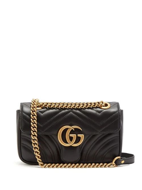 Gucci - Gg Marmont Small Quilted Leather Cross Body Bag - Womens - Black | Matches (US)