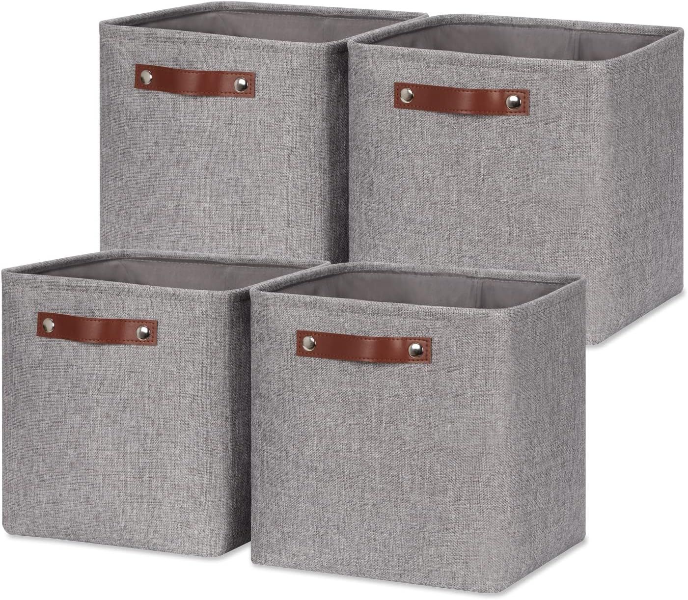 HNZIGE Collapsible Storage Basket,(4Pack)Cube Storage Baskets for Organizing Shelves,Fabric Baske... | Amazon (US)