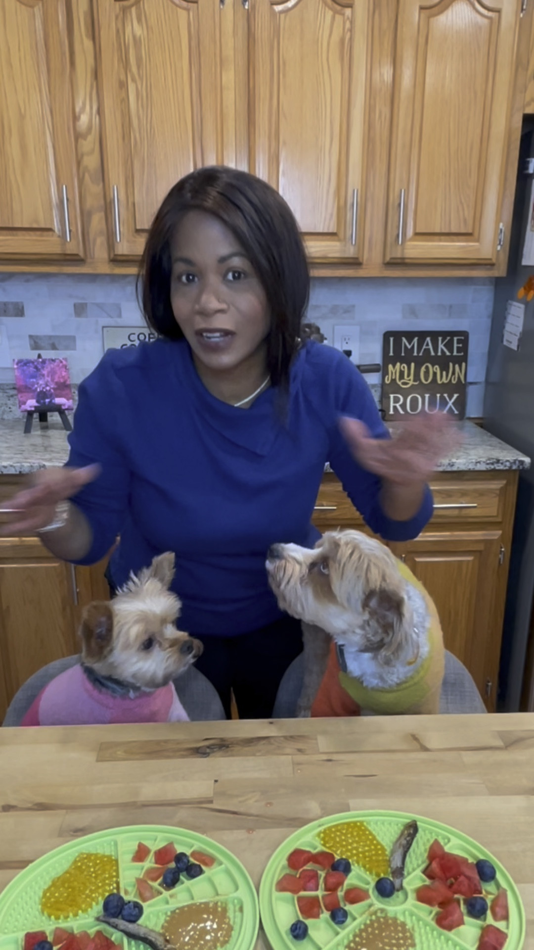 Lick mat enrichment time with Sabine and Bleu  

#LTKfindsunder50 #LTKVideo #LTKhome