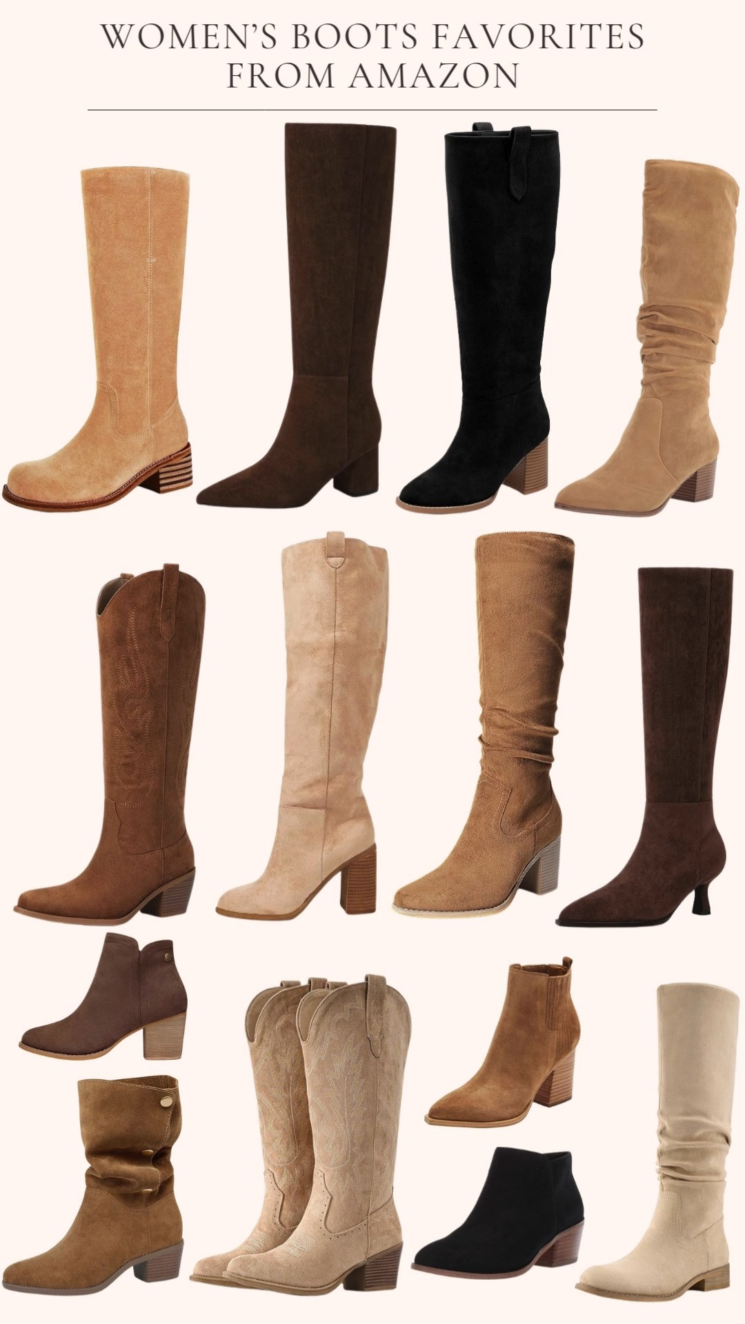  
I love fall boots! I love boot season in general. These faux suede options from Amazon are pretty. I want these chocolate brown booties  
 

#LTKOver40 #LTKFindsUnder50 #LTKShoeCrush