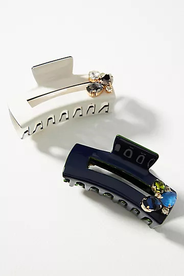 Set of Two Violet and Brooks Crystal Hair Claws | Anthropologie (US)