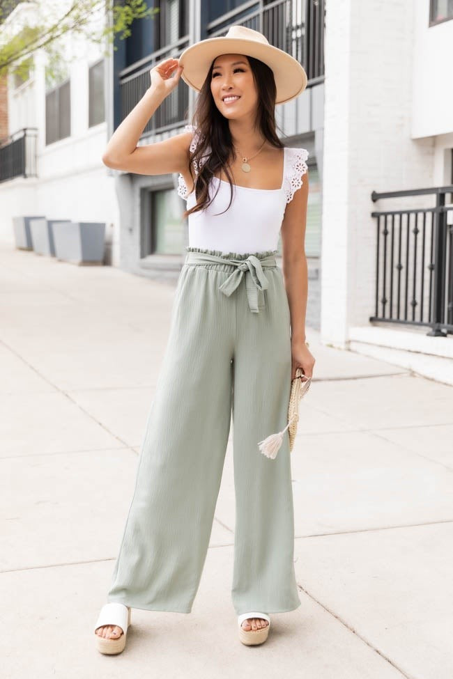 Epiphany Moment Sage Pants | Pink Lily