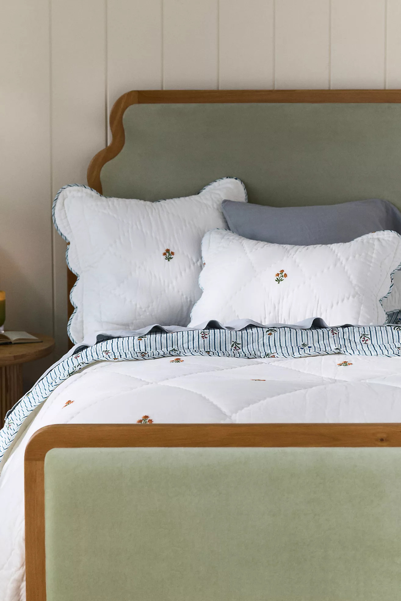 Parker Cotton Floral Icon Embroidered Quilt | Anthropologie (US)