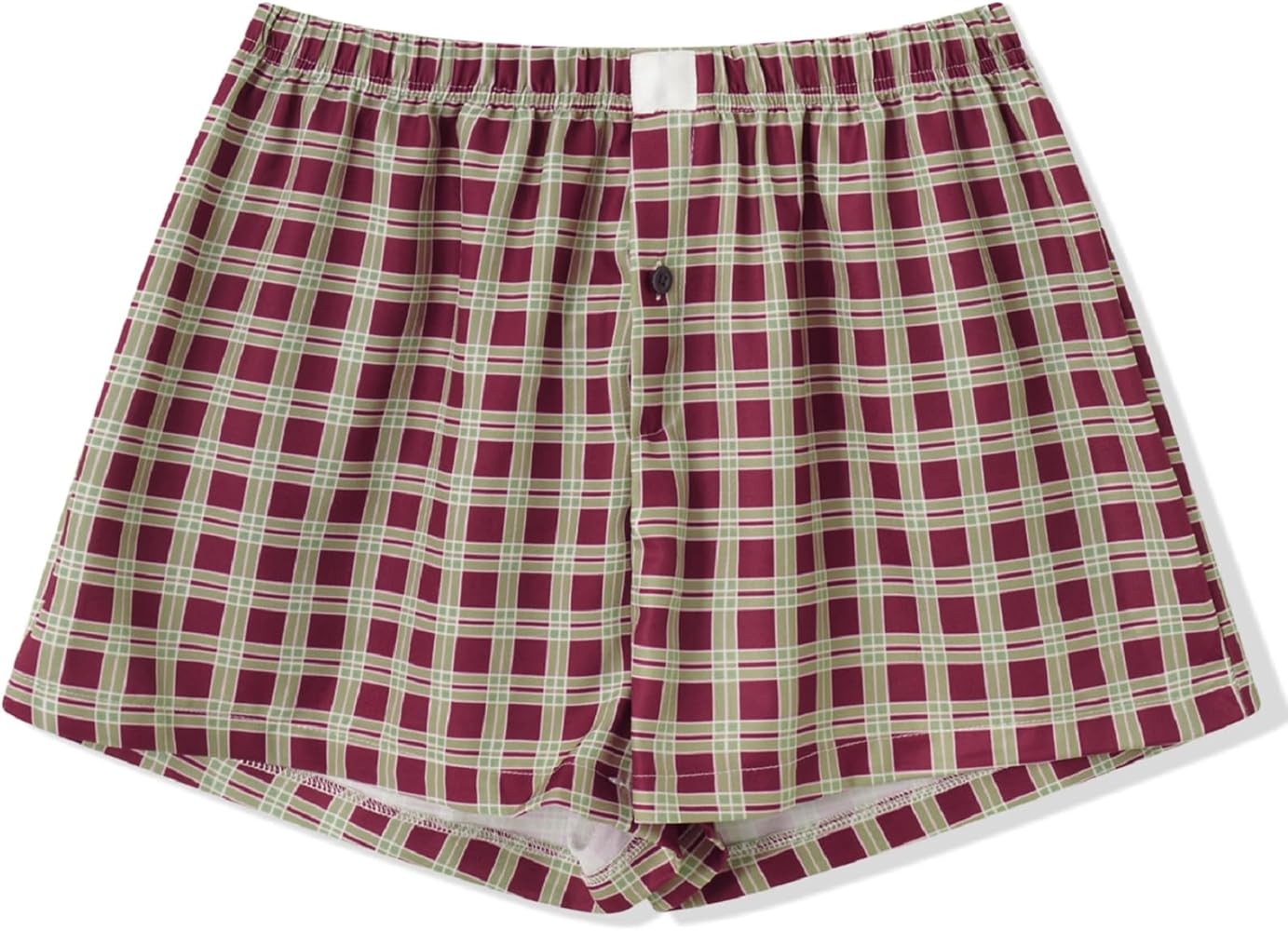 Y2k Cute Lounge Shorts for Women Plaid Print Sleep Shorts Elastic Waist Button Front Pajama Short... | Amazon (US)
