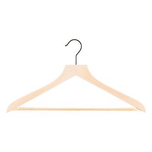 Lotus Wooden Shirt Hangers with Ribbed Bar Case of 20 Pkg/20 | The Container Store