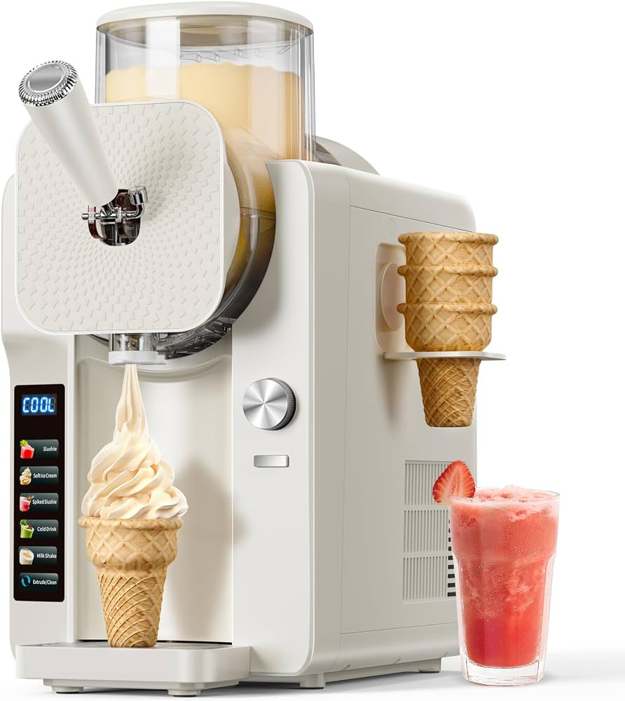 Slush Machine & Ice Cream Maker Machine 2-IN-1, 6 Modes for Smoothies, Milkshakes, Cocktails, Mar... | Amazon (US)