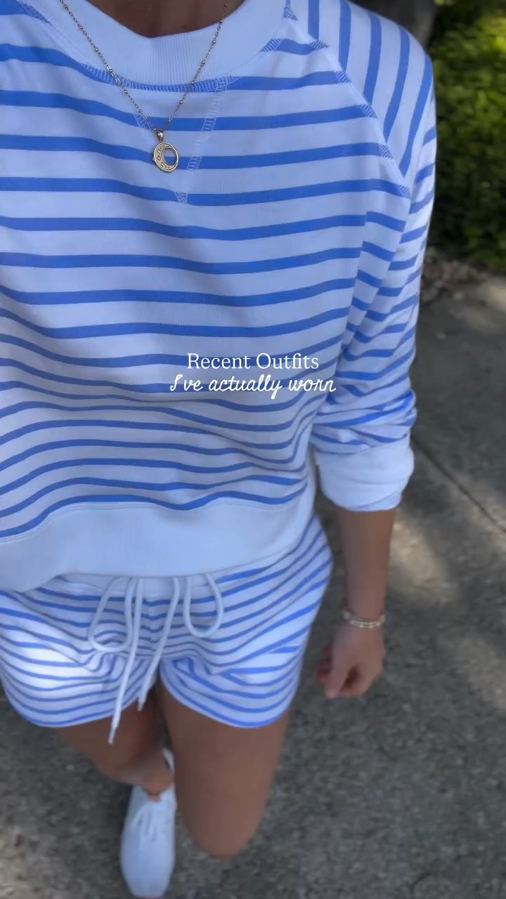 Recent Outfits☀️Follow @megmason_creative for daily outfit ideas!

From graduations and dinners out to school drop off and errands, these are some of my recent spring outfits. Clearly I have a thing for striped matching sets and Americana looks (even when exercising😂) 

Classic style, casual outfits, what to wear, daily looks, summer outfits, activewear, lounge set, date night dress, Tuckernuck, jcrew factory, sail to sable, red, white, and blue 

 #LTKootd #LTKSeasonal #LTKSaleAlert