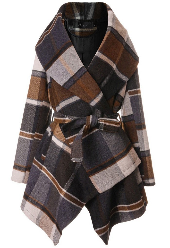 Prairie Check Rabato Coat by Chic+ | Chicwish