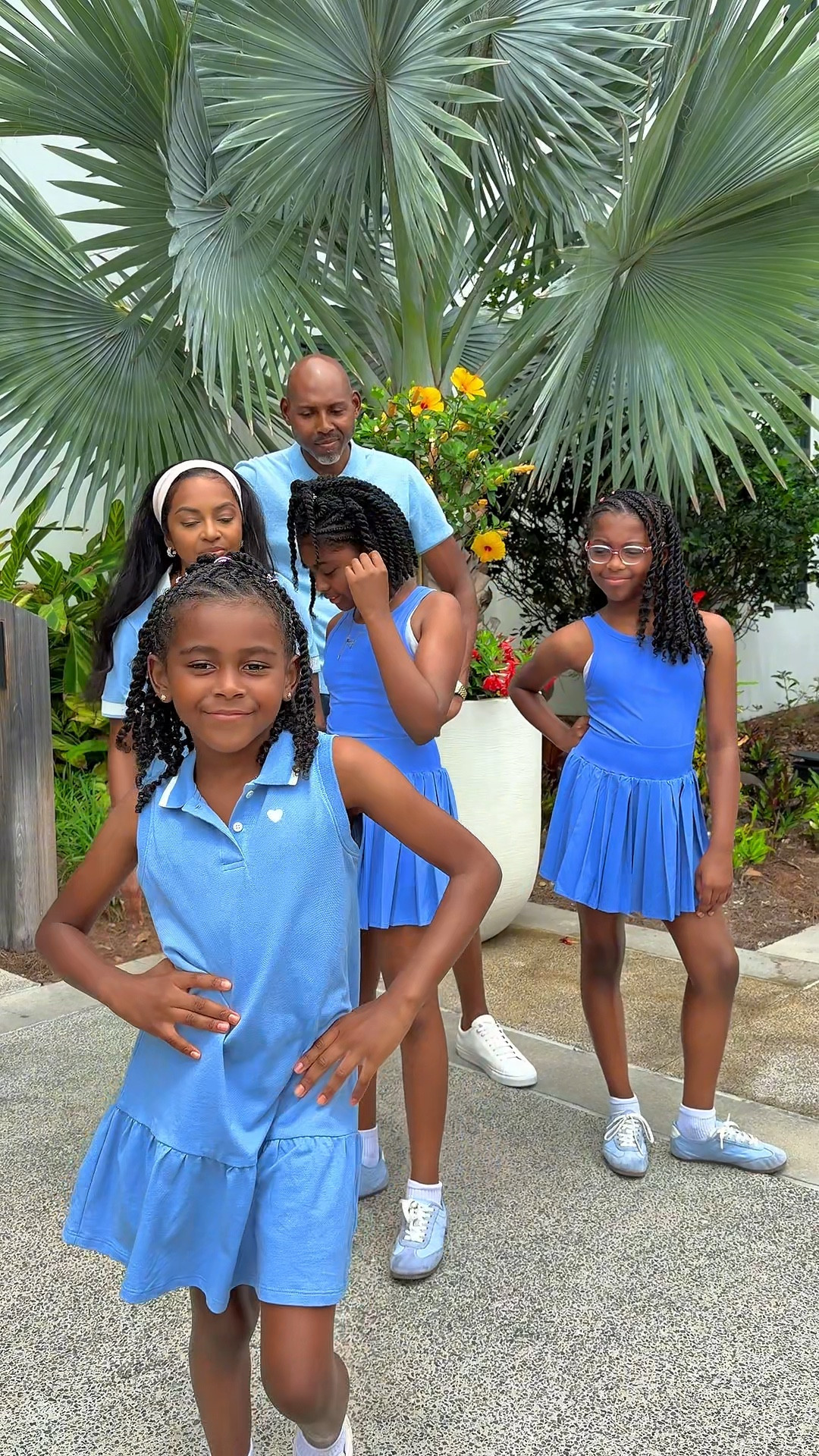 Blue and white tennis family look 🩵 

#LTKmomlife #LTKSaleAlert #LTKKids