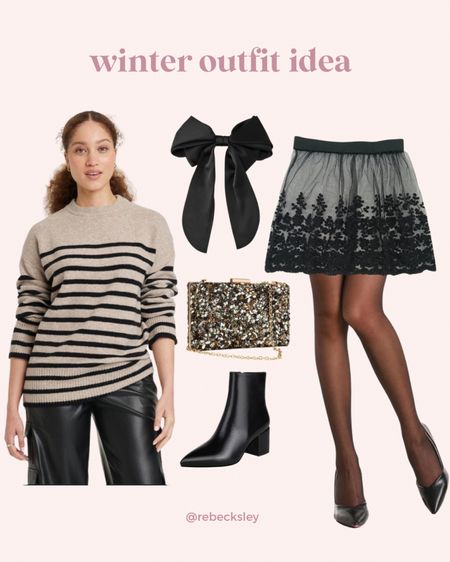 Women’s winter holiday outfit, winter outfit idea

#LTKstyletip #LTKfindsunder50 #LTKmidsize