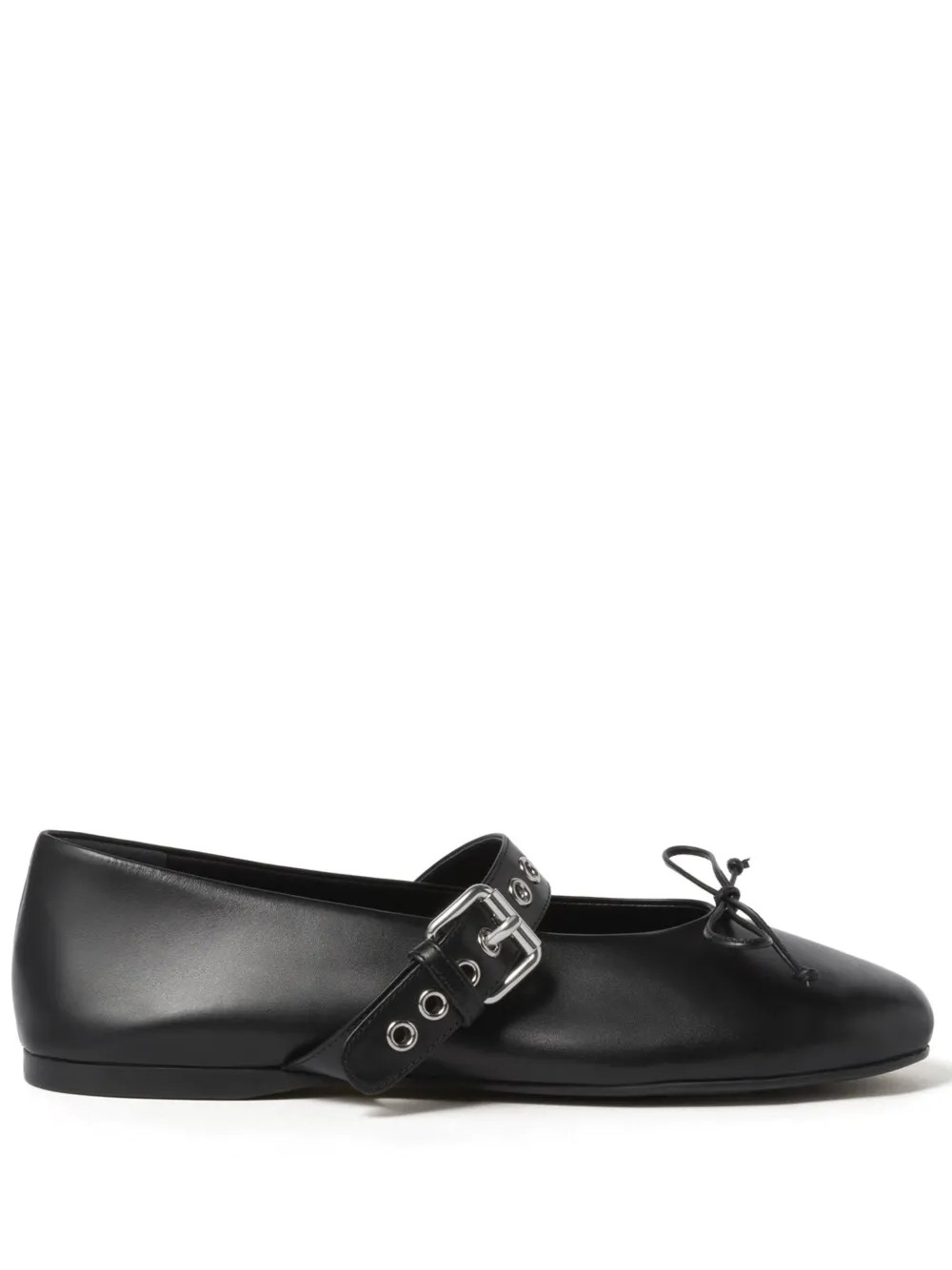 buckled leather ballerina shoes | Farfetch Global