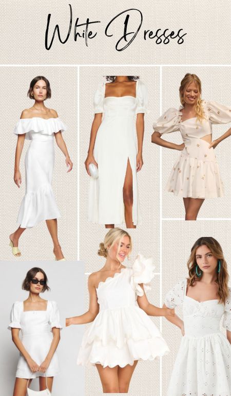 White summer dresses, white party, summer bridal dresses, wedding looks

#LTKU #LTKSeasonal #LTKwedding