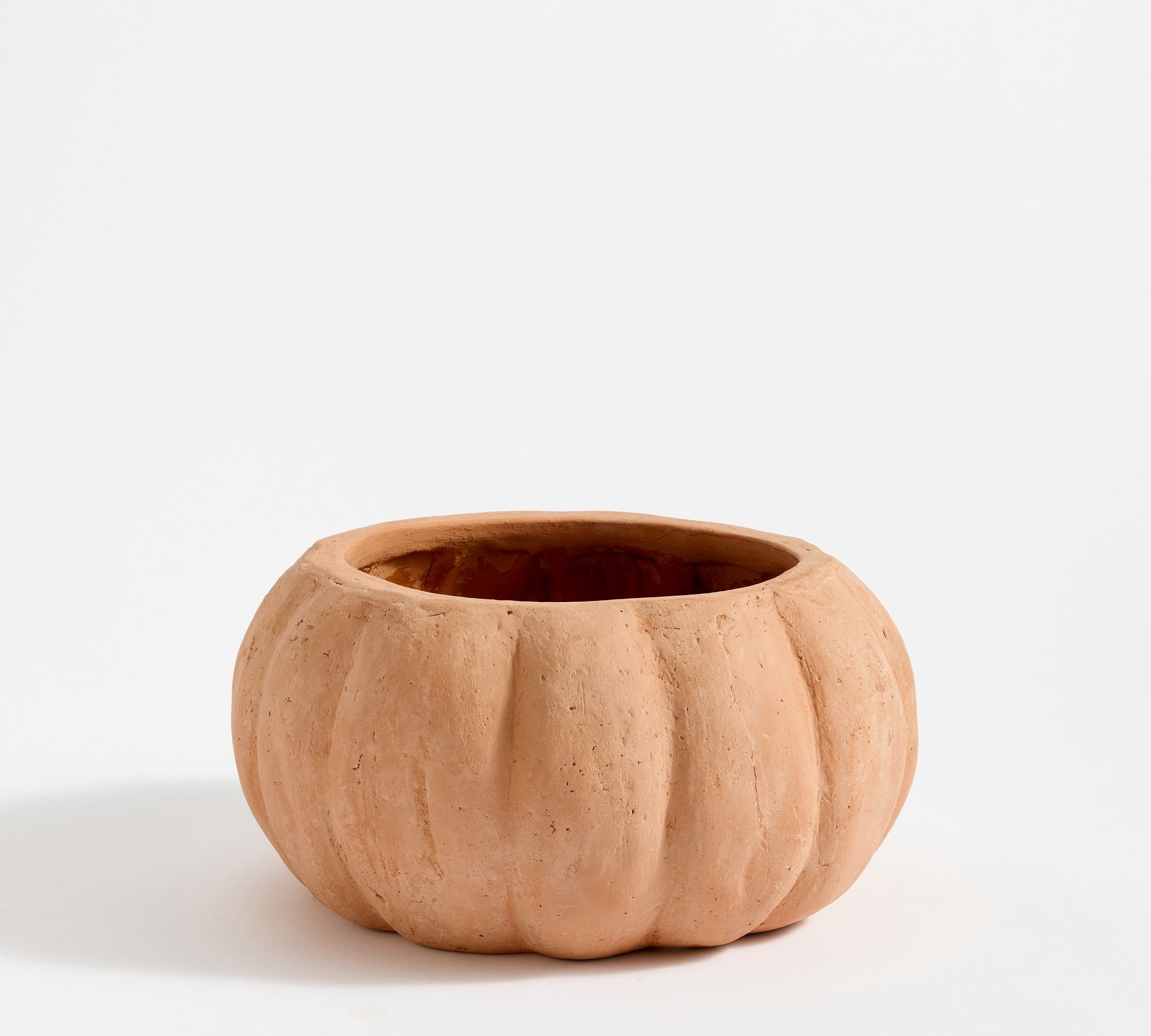 Terra Cotta Pumpkin Cachepot, Small - Terra Cotta | Pottery Barn (US)