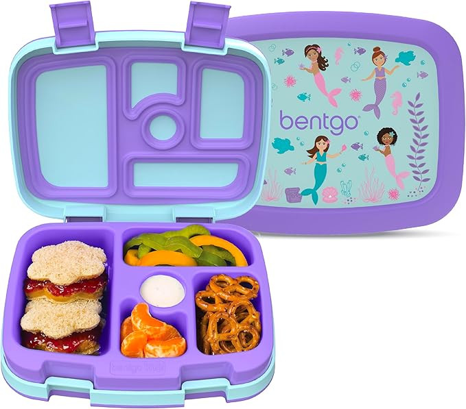 Bentgo Kids Prints Leak-Proof, 5-Compartment Bento-Style Kids Lunch Box - Ideal Portion Sizes for... | Amazon (US)