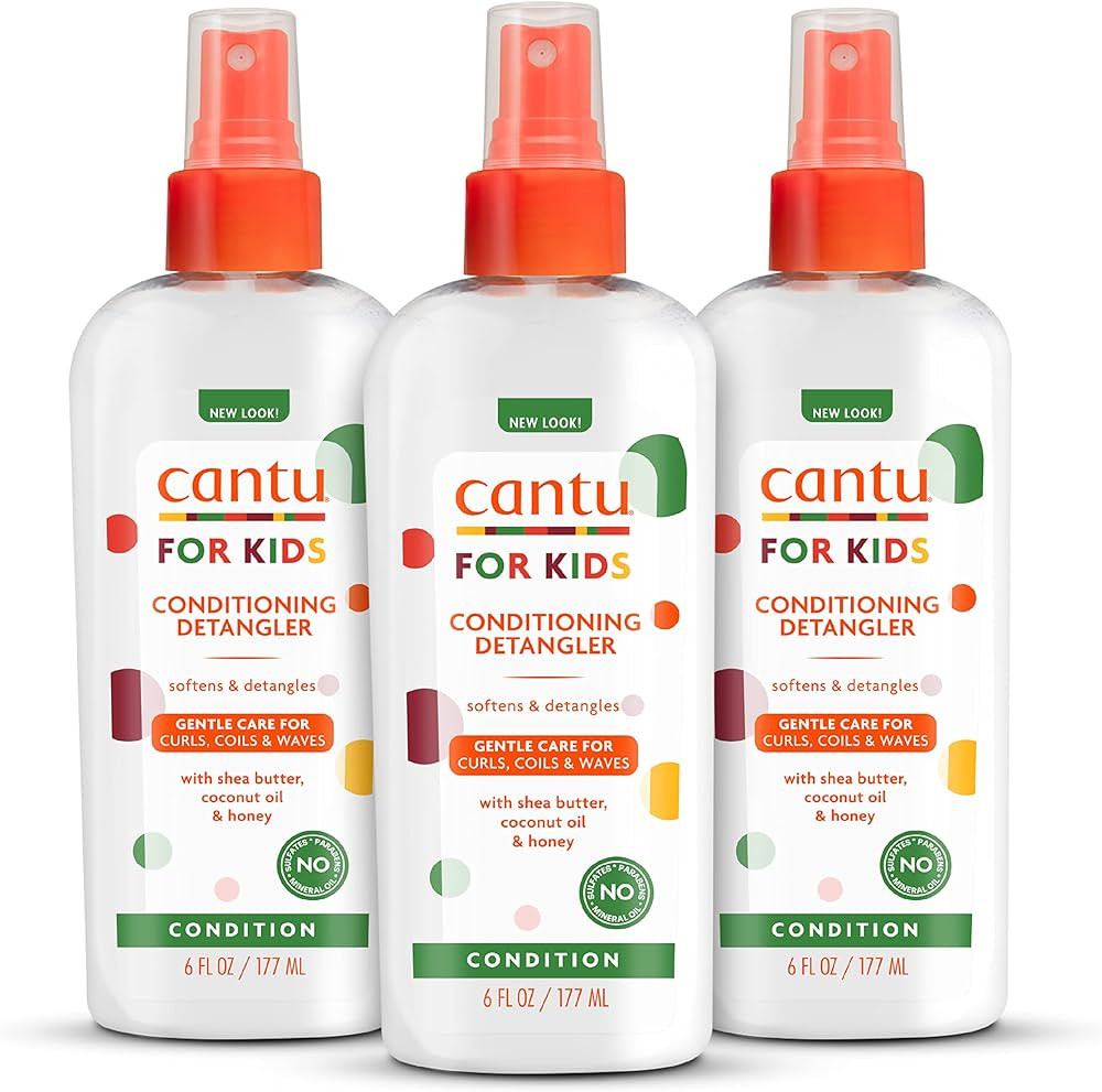 Cantu Care for Kids Paraben & Sulfate-Free Conditioning Detangler with Shea Butter, 6 fl oz (Pack... | Amazon (US)