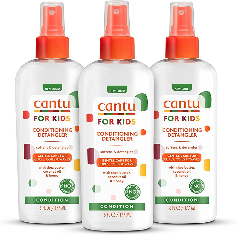 Cantu Care for Kids Paraben & Sulfate-Free Conditioning Detangler with Shea Butter, 6 fl oz (Pack... | Amazon (US)