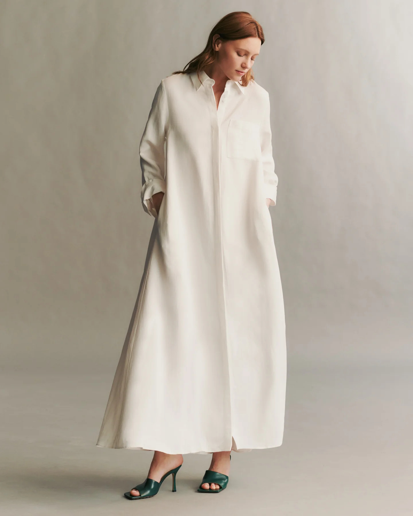 Jennys Gown in coated viscose linen | TWP