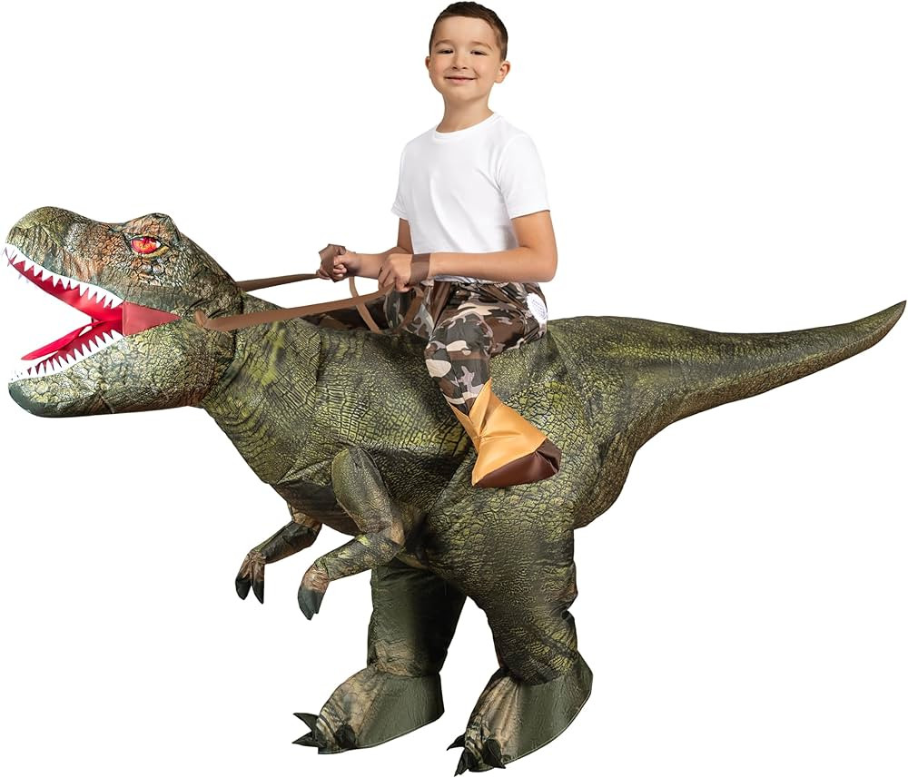 Spooktacular Creations T-Rex Inflatable Costume for Kids, Funny Air Blow Up Costumes, Digital Pri... | Amazon (US)