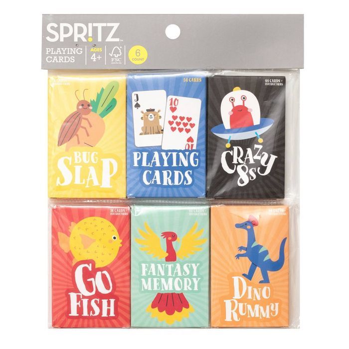 6ct Kids' Playing Cards Party Favor Set - Spritz™ | Target