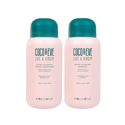 Coco & Eve Like a Virgin Shampoo & Conditioner Bundle Set - Natural, Sulfate free Hair Care with Argan Oil, Coconut and Avocado Oil | For Dry Damaged, Color Treated Hair | Anti Frizz (8.4 fl oz each) | Amazon (US)