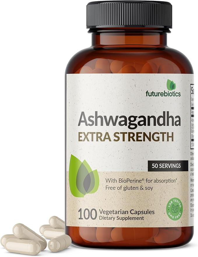Futurebiotics Ashwagandha Extra Strength Stress & Mood Support with BioPerine - Non GMO Formula, ... | Amazon (US)