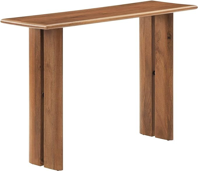 Modway Amistad 46" Solid Wood Modern Farmhouse Console Table in Walnut | Amazon (US)