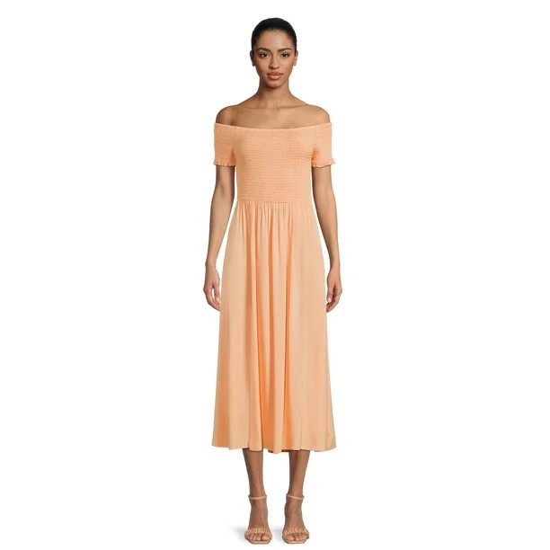 Nine.Eight Women's Off The Shoulder Smocked Dress | Walmart (US)