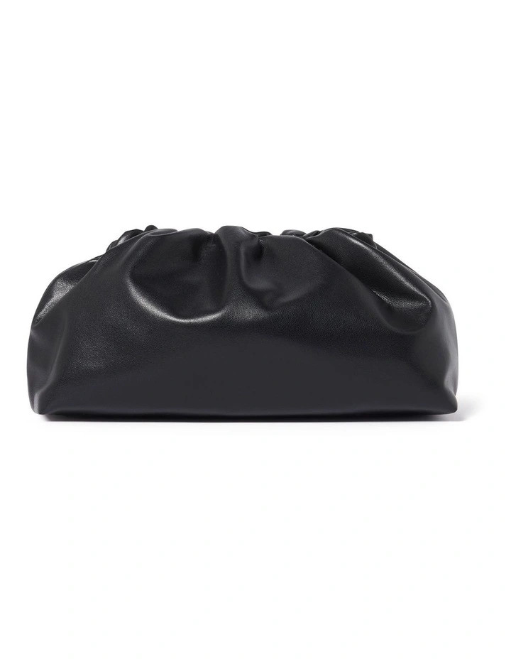 Forever NewSignature River Ruched Chain Clutch in Black | Myer