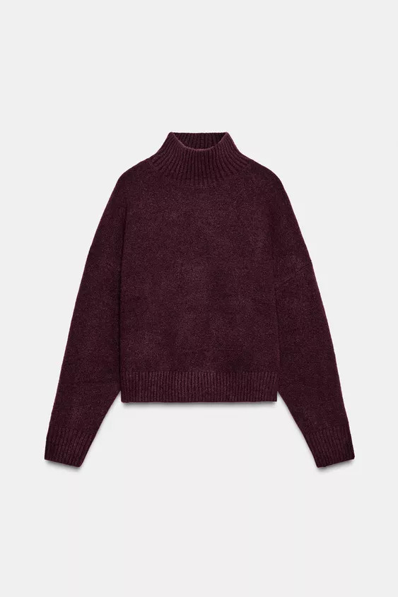 SOFT KNIT HIGH NECK JUMPER | Zara Canada