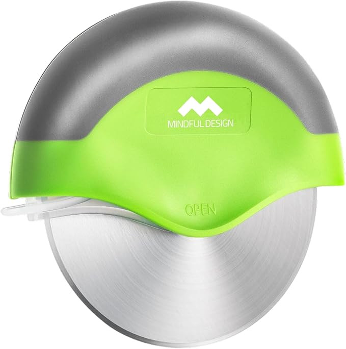 Mindful Design Pizza Cutter Wheel with Protective Blade Cover, Easy to Clean and Dishwasher Safe ... | Amazon (US)