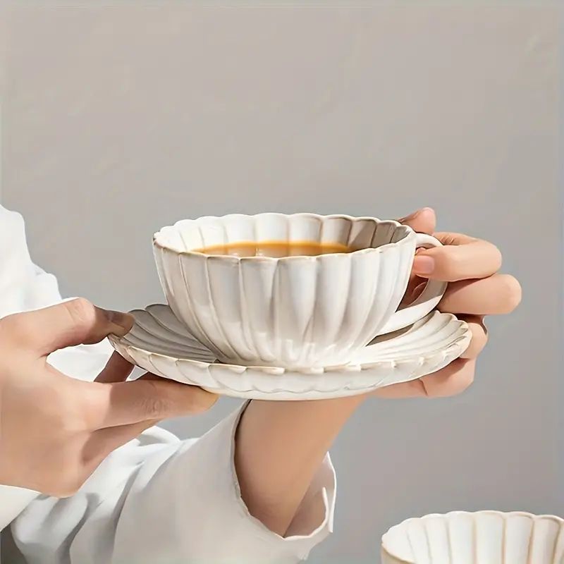 1pc European Vintage Light Ceramic Coffee Cup And Plate Set, European Hand-painted Vintage Cup Bu... | Temu Affiliate Program