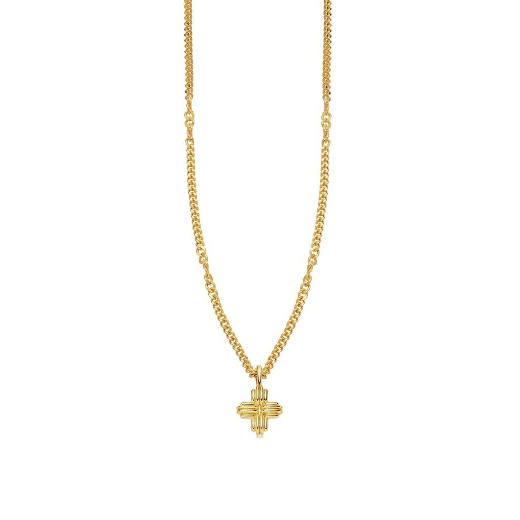 Lucy Williams Gold Mini Ridge Cross Necklace | Missoma
