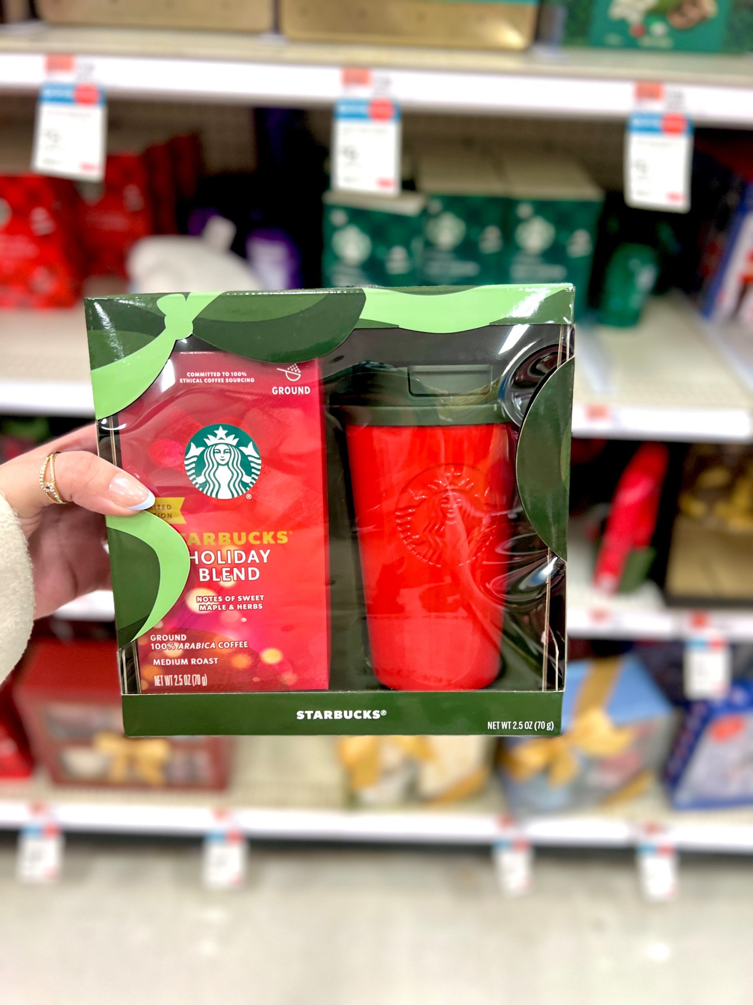 Starbucks Stainless Steel Mug with Holiday Blend Medium Roast Coffee Gift Set - 2.5oz/2pc

#LTKGiftGuide #LTKHoliday #LTKFindsUnder50