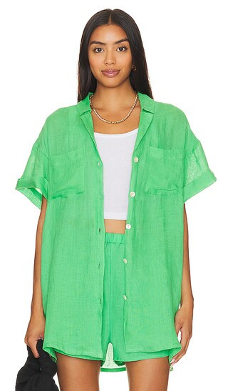 Playa Pocket Blouse in Spearmint | Revolve Clothing (Global)