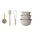 Beautiful 14-Piece Mix and Measure Set, Porcini Taupe by Drew Barrymore | Walmart (US)