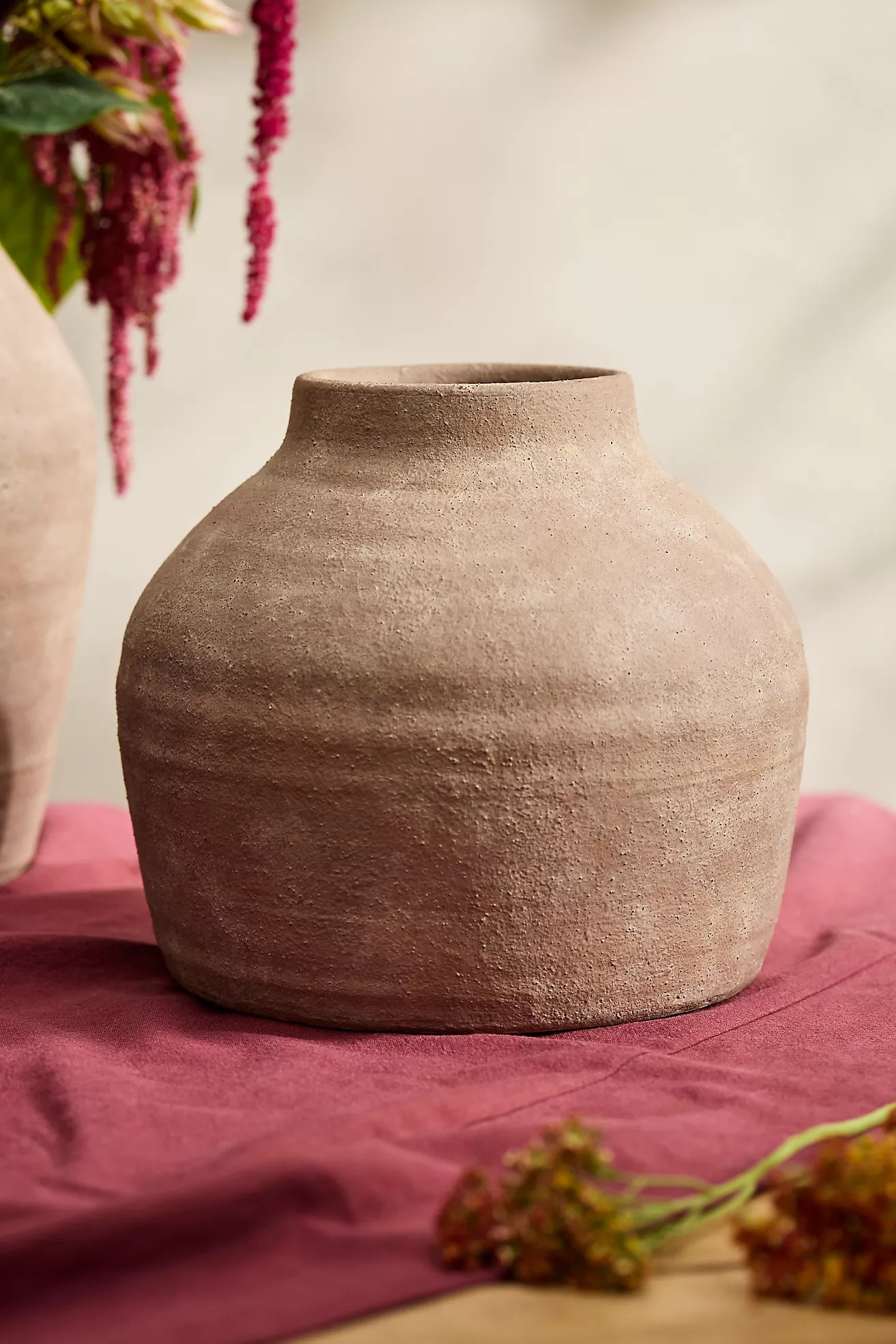 Ribbed Terracotta Vase | Anthropologie (US)